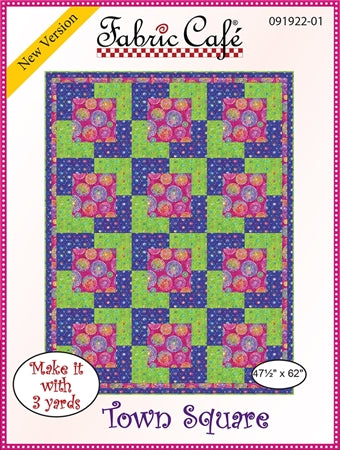 Town Square 3yd Quilt Pattern by Fabric Cafe