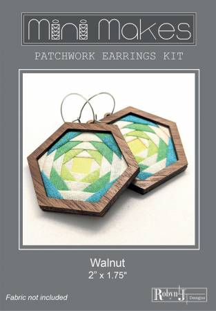 Mini-Makes Hexagon Earring Kit - Walnut