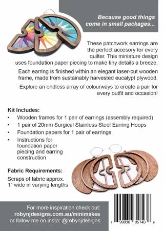 Mini-Makes Moon Earring Kit - Eucalypt