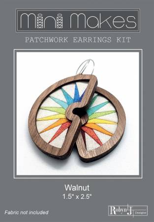 Mini-Makes Moon Earring Kit - Walnut