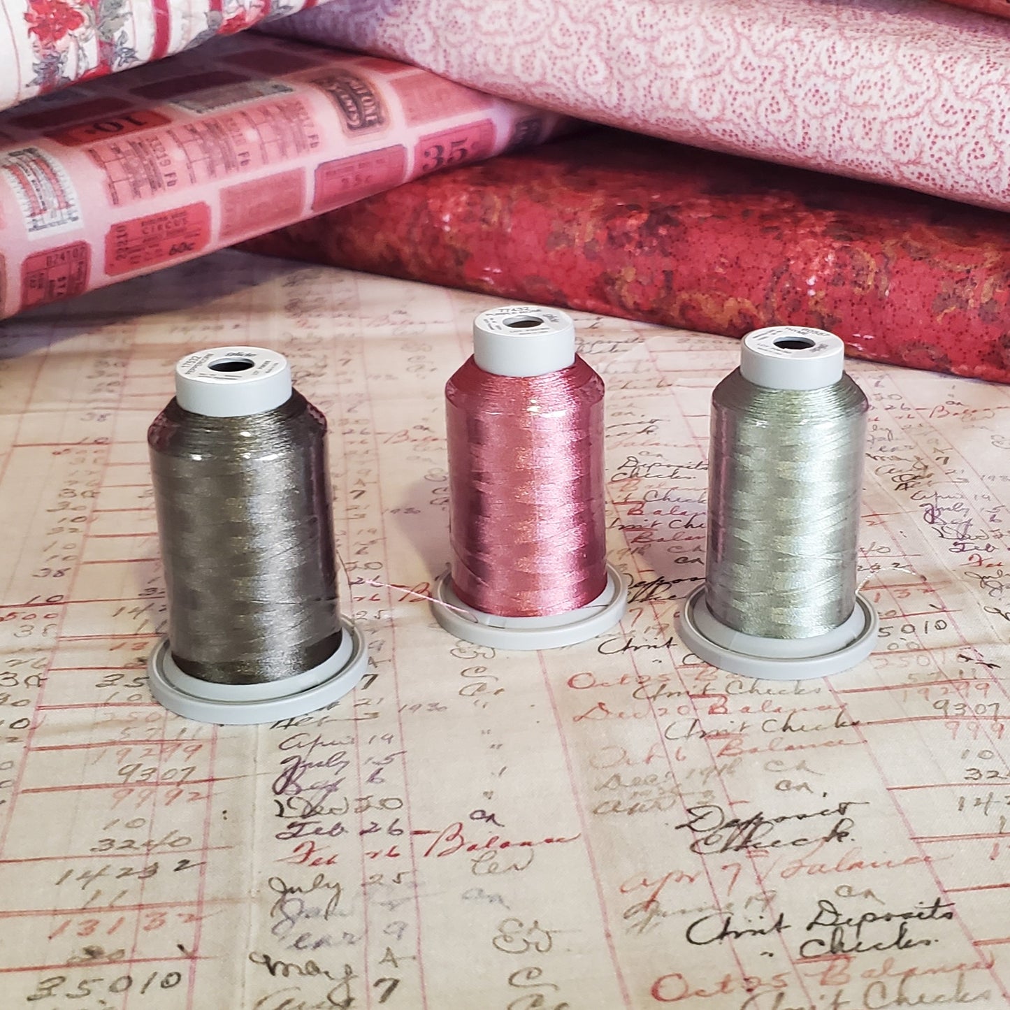 Glide Mini Spools - Tim Holtz Palette November Red Thread Bundle