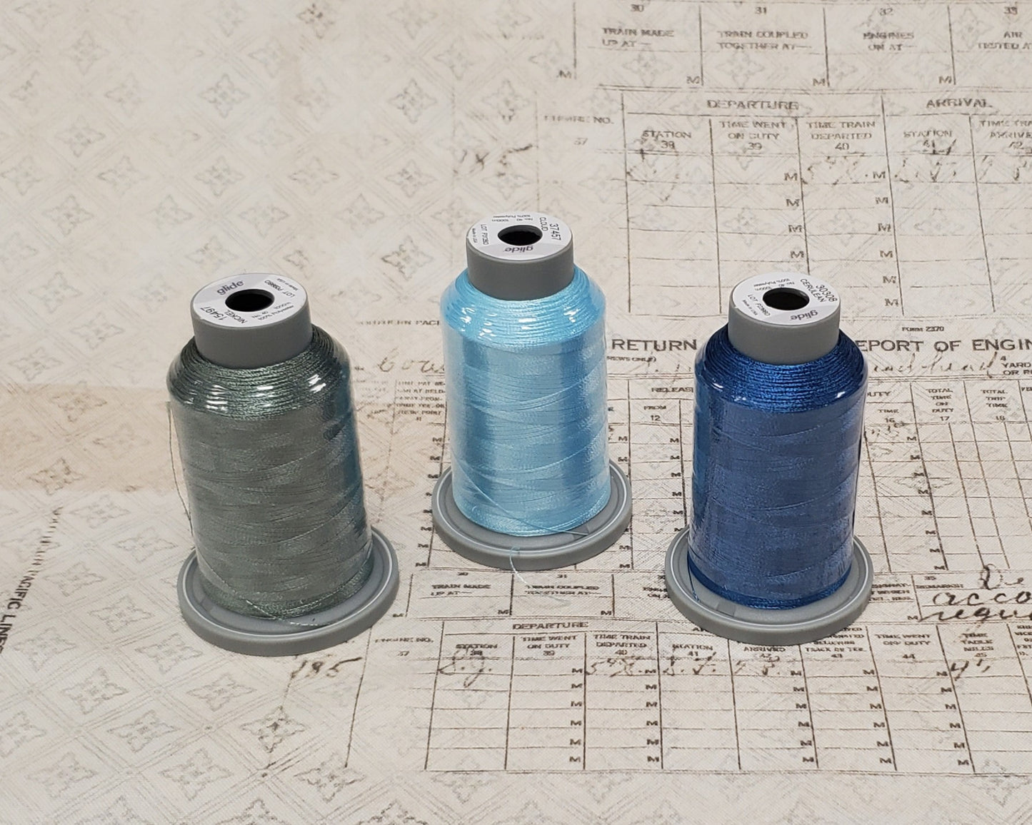 Glide Mini Spools - Tim Holtz Palette May Blue Thread Bundle