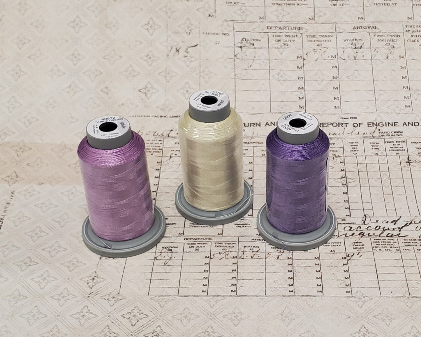Glide Mini Spools - Tim Holtz Palette July Purple Thread Bundle