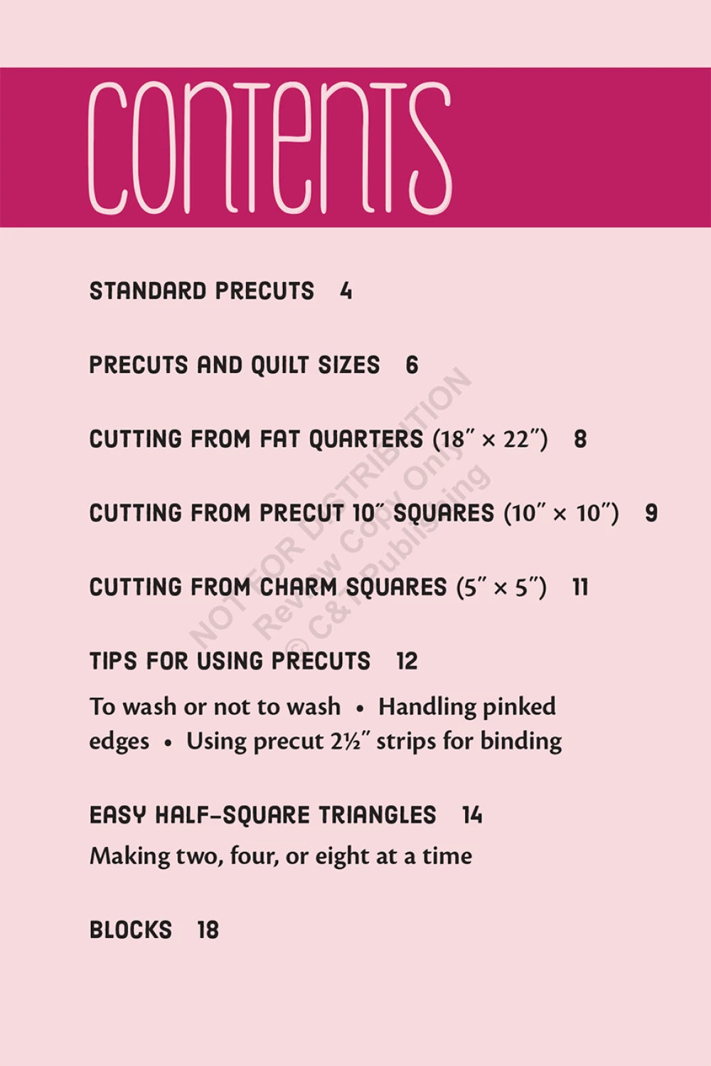 Quilting with Precuts Handy Pocket Guide