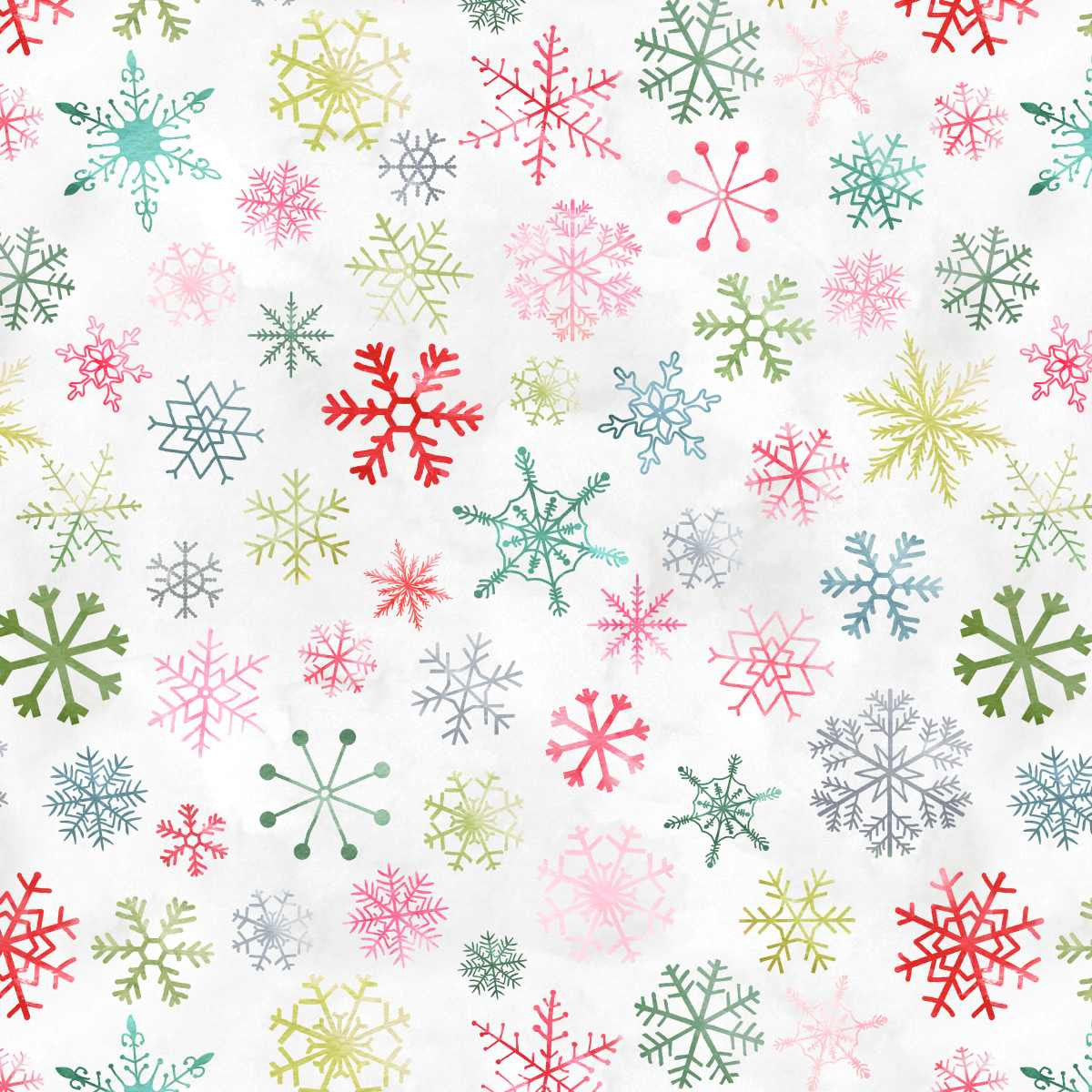 Christmas in Color - Snowflakes - Rainbow
