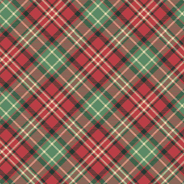 Sweet Christmas Memories - Bias Plaid - Red