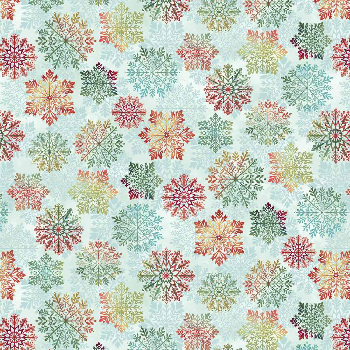 Sweet Christmas Memories - Snowflake Toss - Ice Blue