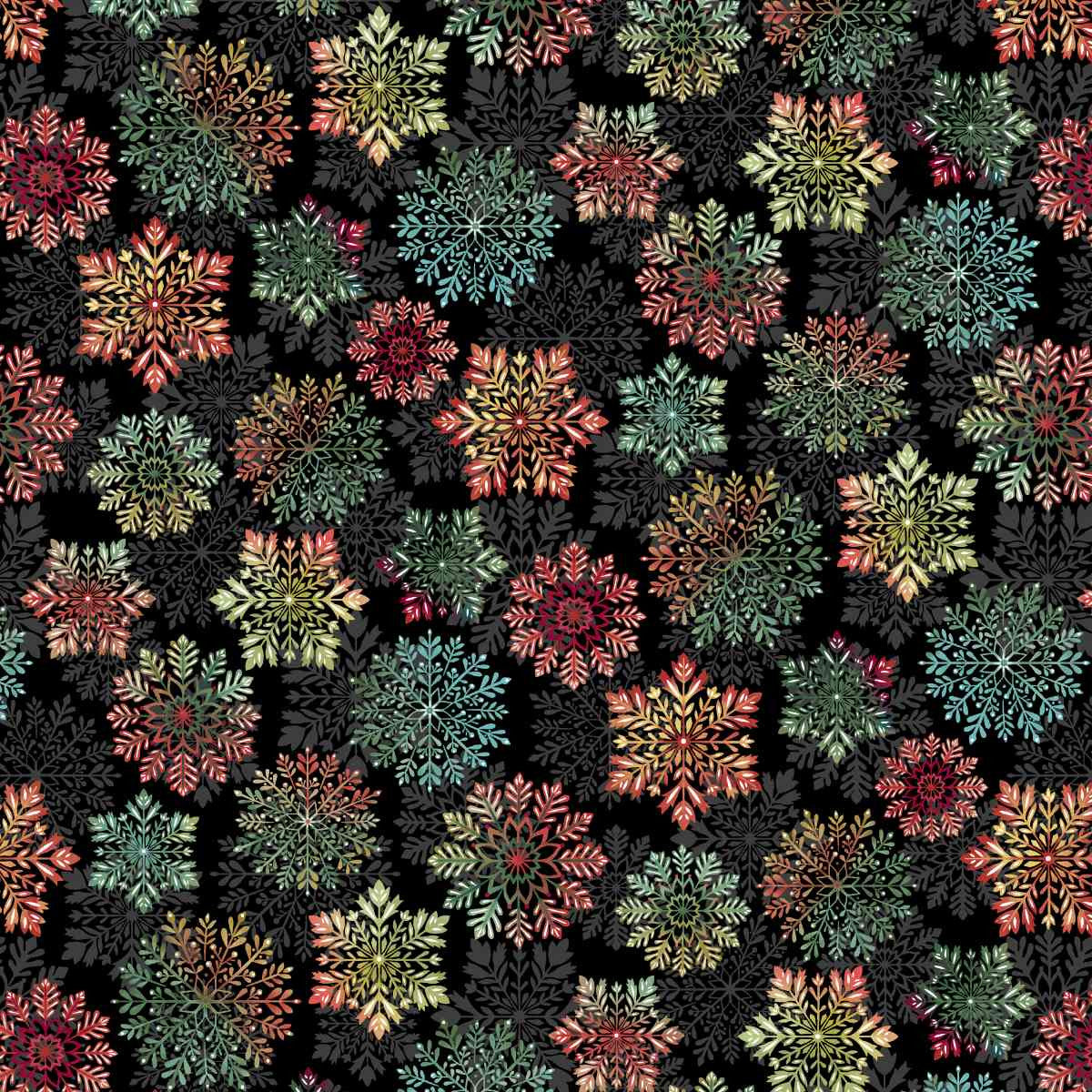 Sweet Christmas Memories - Snowflake Toss - Black