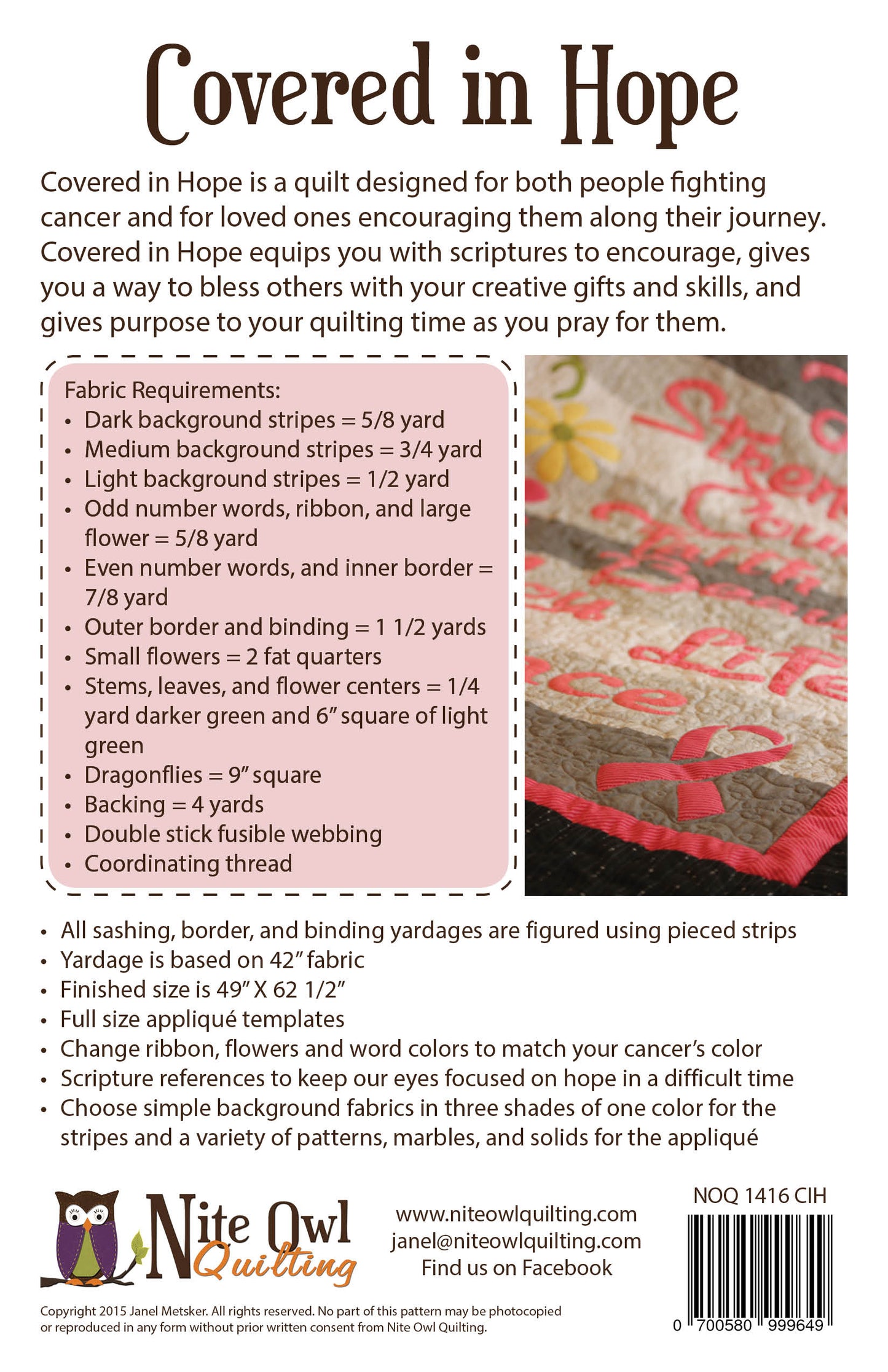 Covered in Hope pattern - NOQ