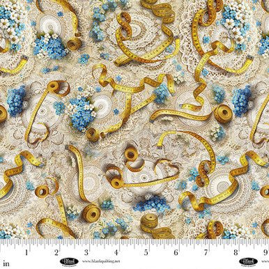 Forget Me Not - Ecru - Doilies and Tape Measures