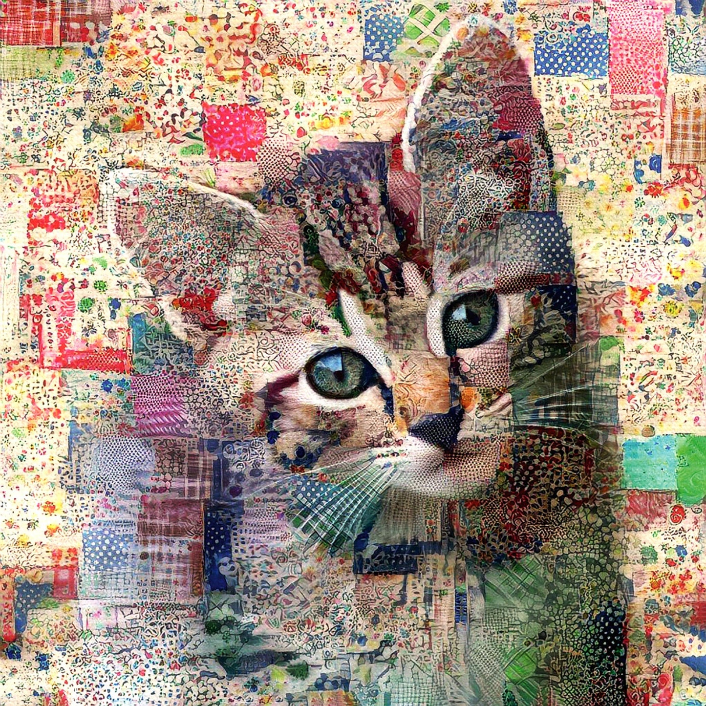 Quilted Taby Kitten - 500 pc Puzzle
