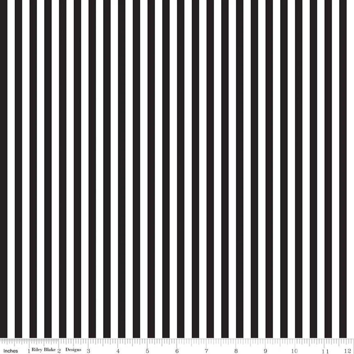 Black & White 1/4" Stripe