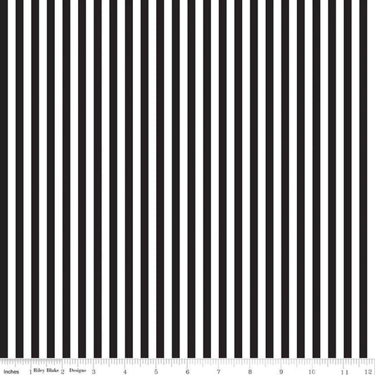 Black & White 1/4" Stripe