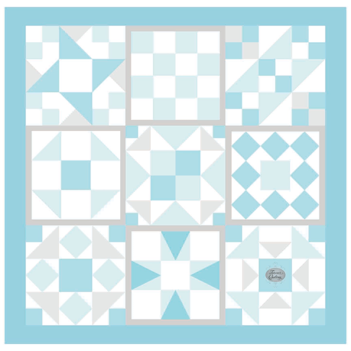Blue Path  - Pre-printed panel