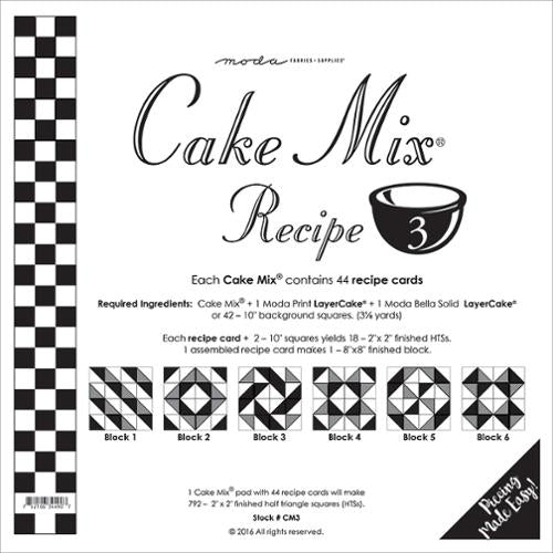 Cake Mix Recipe 3 - Paper Piecing Papers