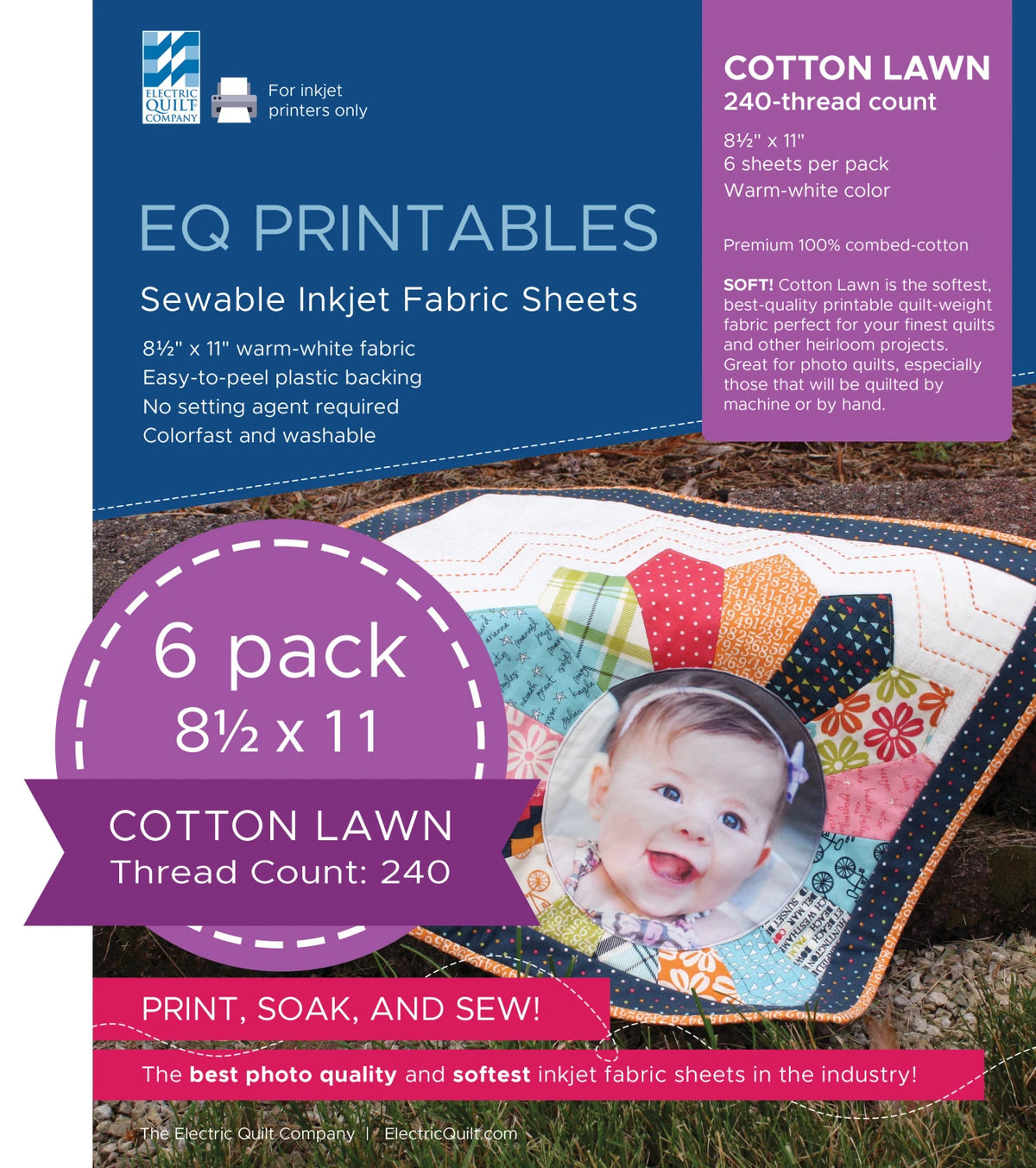 Inkjet Printable Fabric Sheets- Cotton Lawn