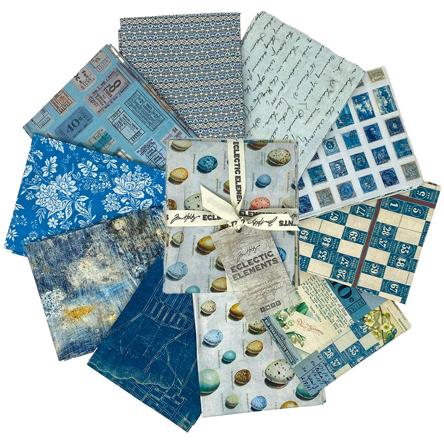 Tim Holtz Blue Palette - Fat Quarter Bundle