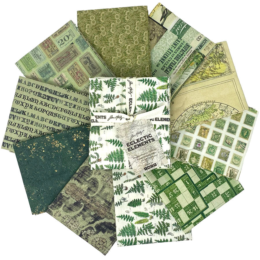 Tim Holtz Green Palette - Fat Quarter Bundle