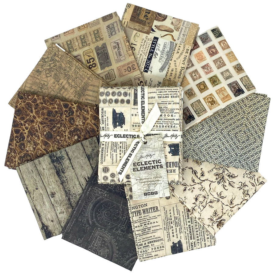 Tim Holtz Neutral Palette - Fat Quarter Bundle
