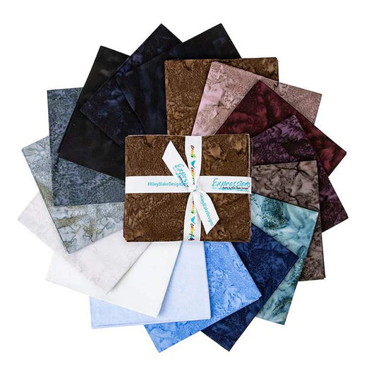 Batiks Hand-Dyes -Fat Quarter Bundle - Quartz Crystals by Riley Blake