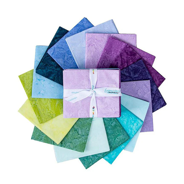 Batiks Hand-Dyes - Fat Quarter Bundle - Misty Meadows by Riley Blake