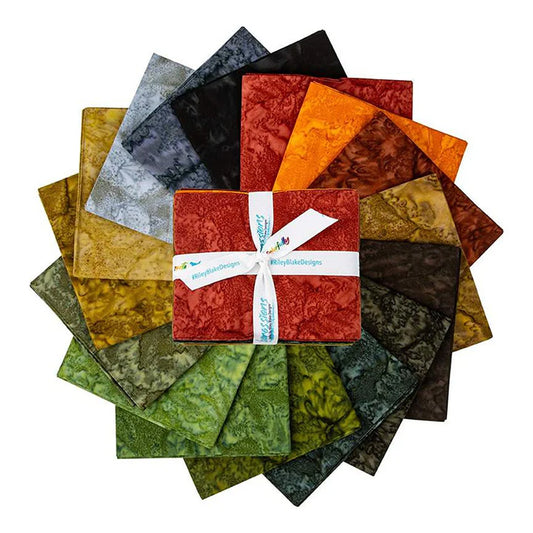 Batiks Hand-Dyes Fat Quarter Bundle - Woodland Elegance by Riley Blake
