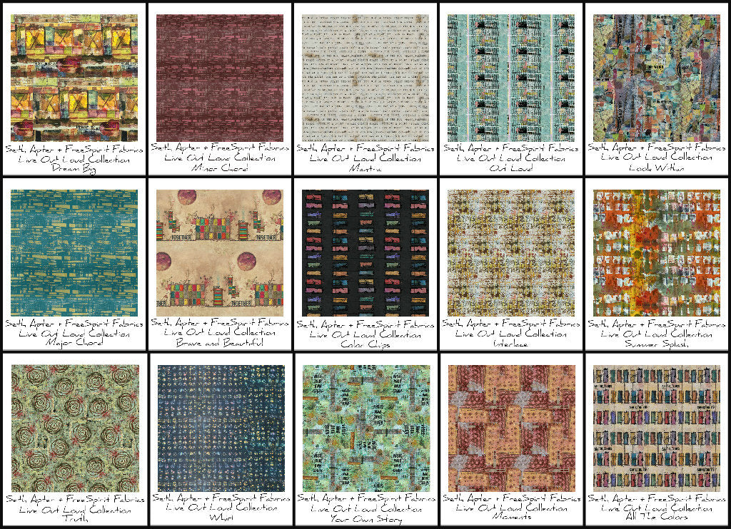 Live Out Loud - 15 pcs by Seth Apter Half Yard Bundle