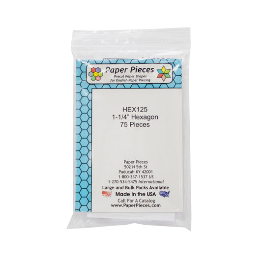 EPP 1 1/4" Hexagon Paper Pieces (75)
