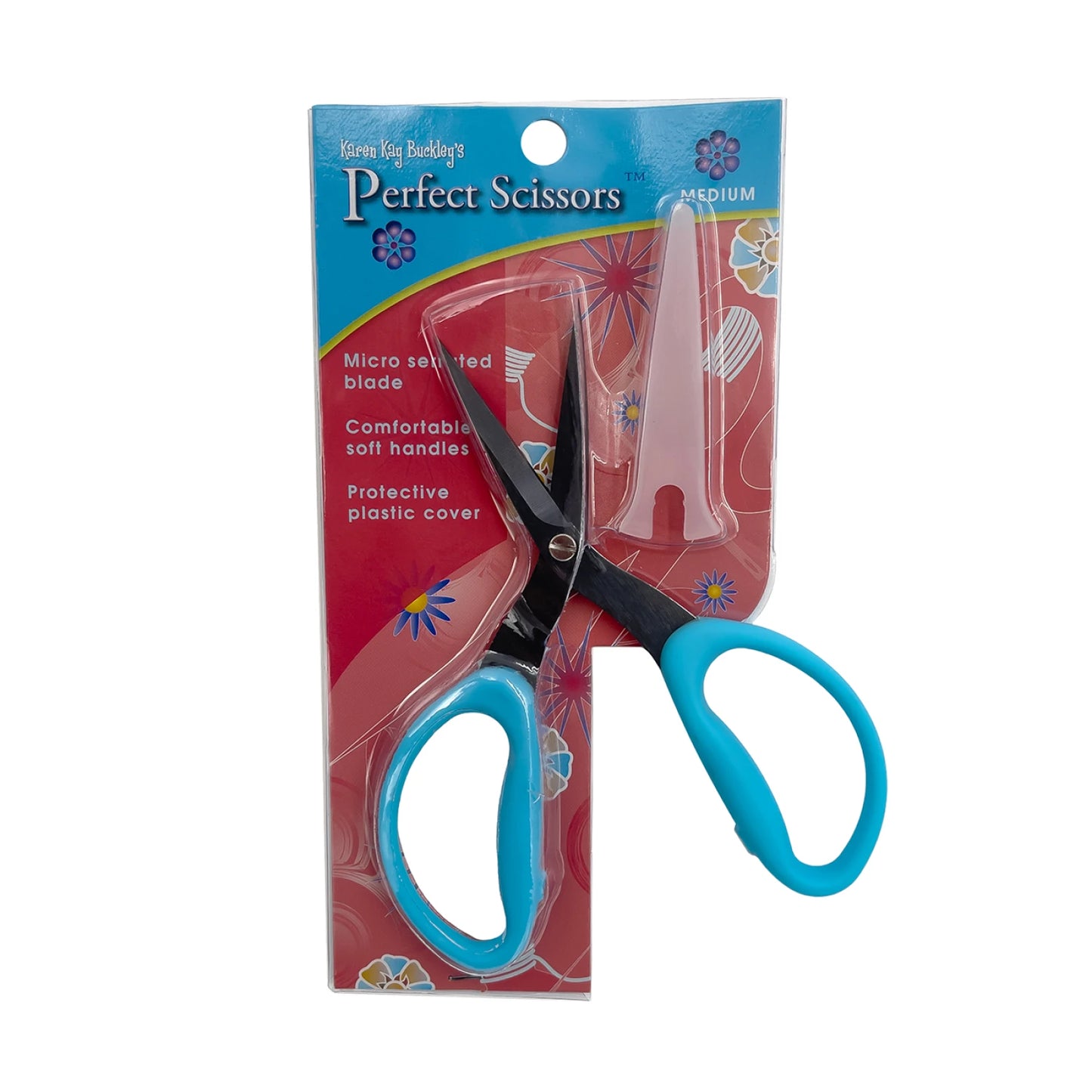 Perfect Scissors Blue 6in Medium Micro-Serrated, Non-Slip Blade