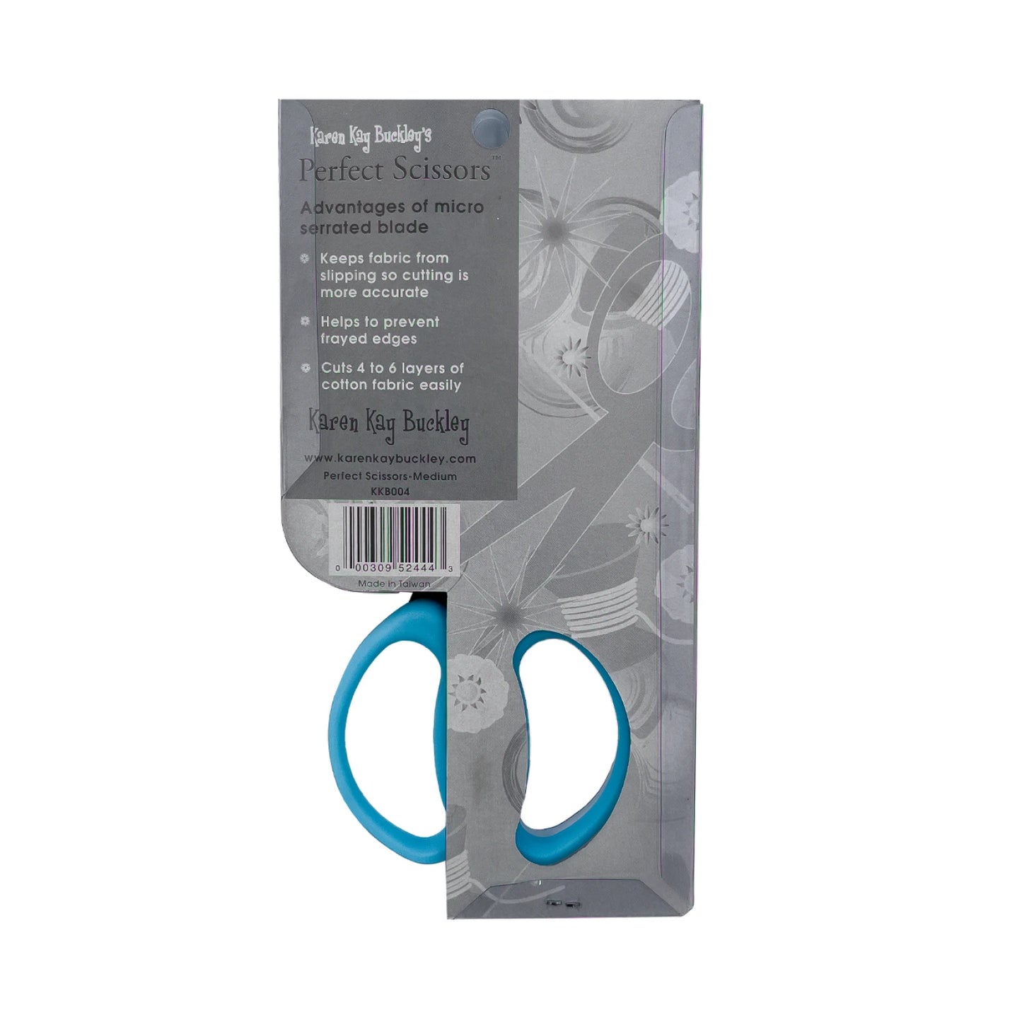 Perfect Scissors Blue 6in Medium Micro-Serrated, Non-Slip Blade