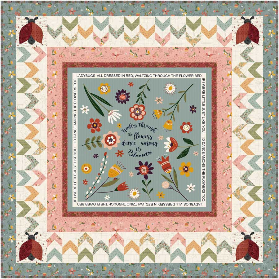 Ladies Love Flowers Quilt featuring LoveBugs fabric line by Henry Glass