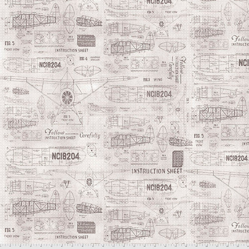 Monochrome - Parchment - Model Airplanes by Tim Holtz