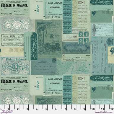 Tim Holtz Teal Palette Collection - Teal Ephemera