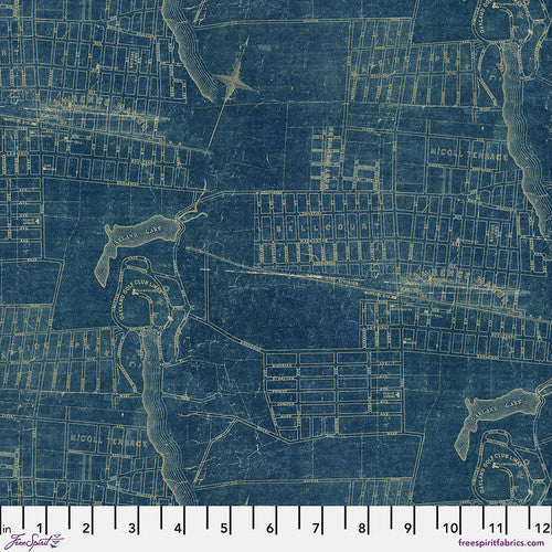Tim Holtz Blue Palette Collection - Blue Map