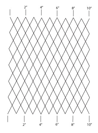 1" Diamond Grid Stencil