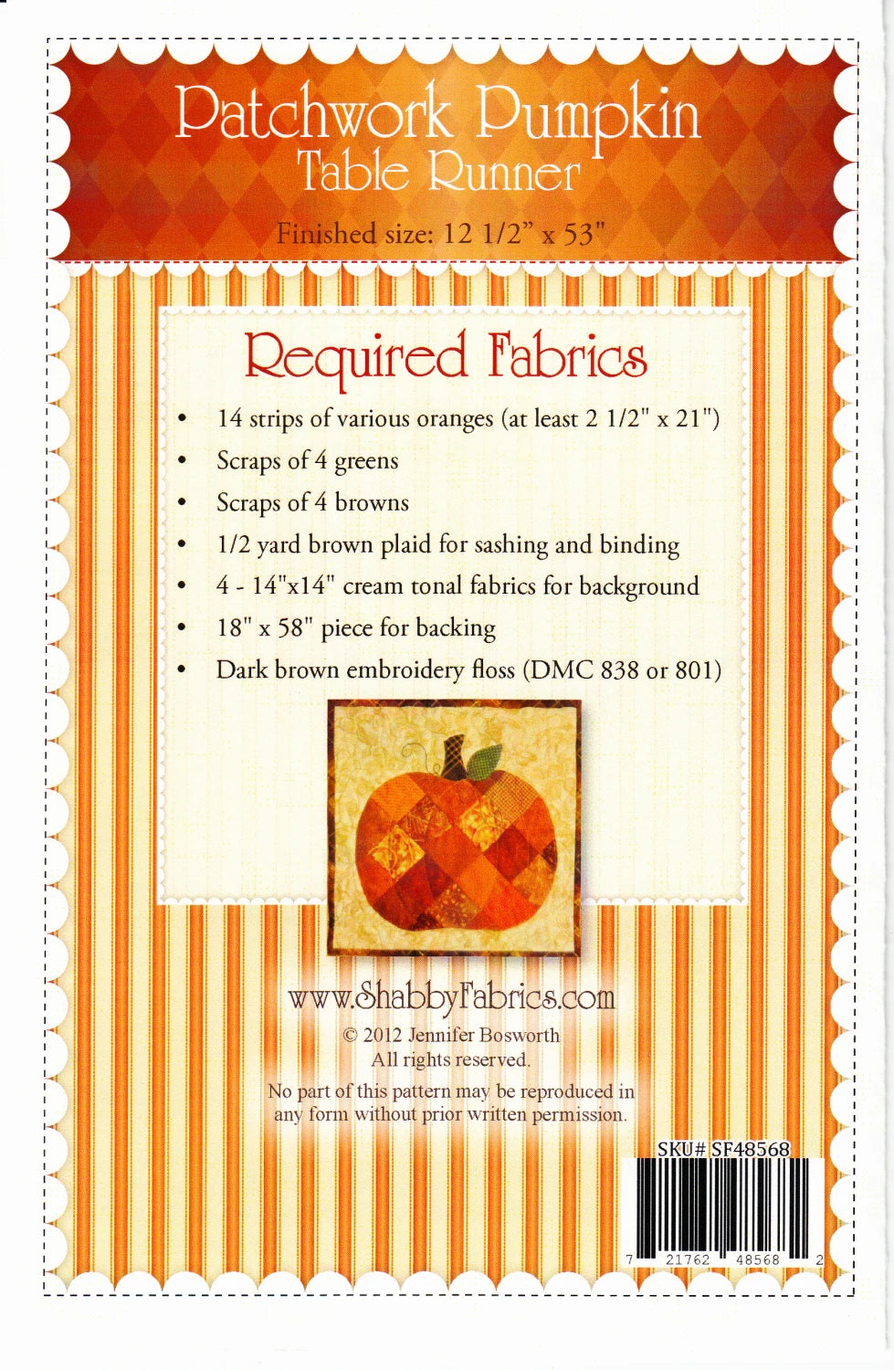 Patchwork Pumpkin Tablerunner