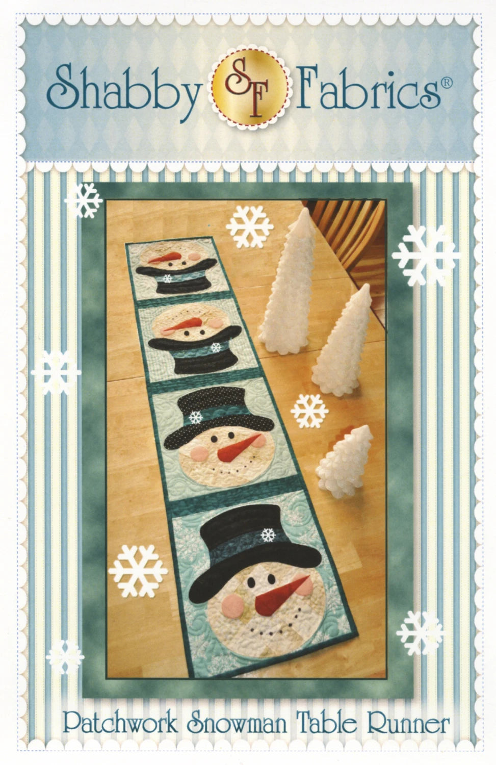 Patchwork Snowman Tablerunner