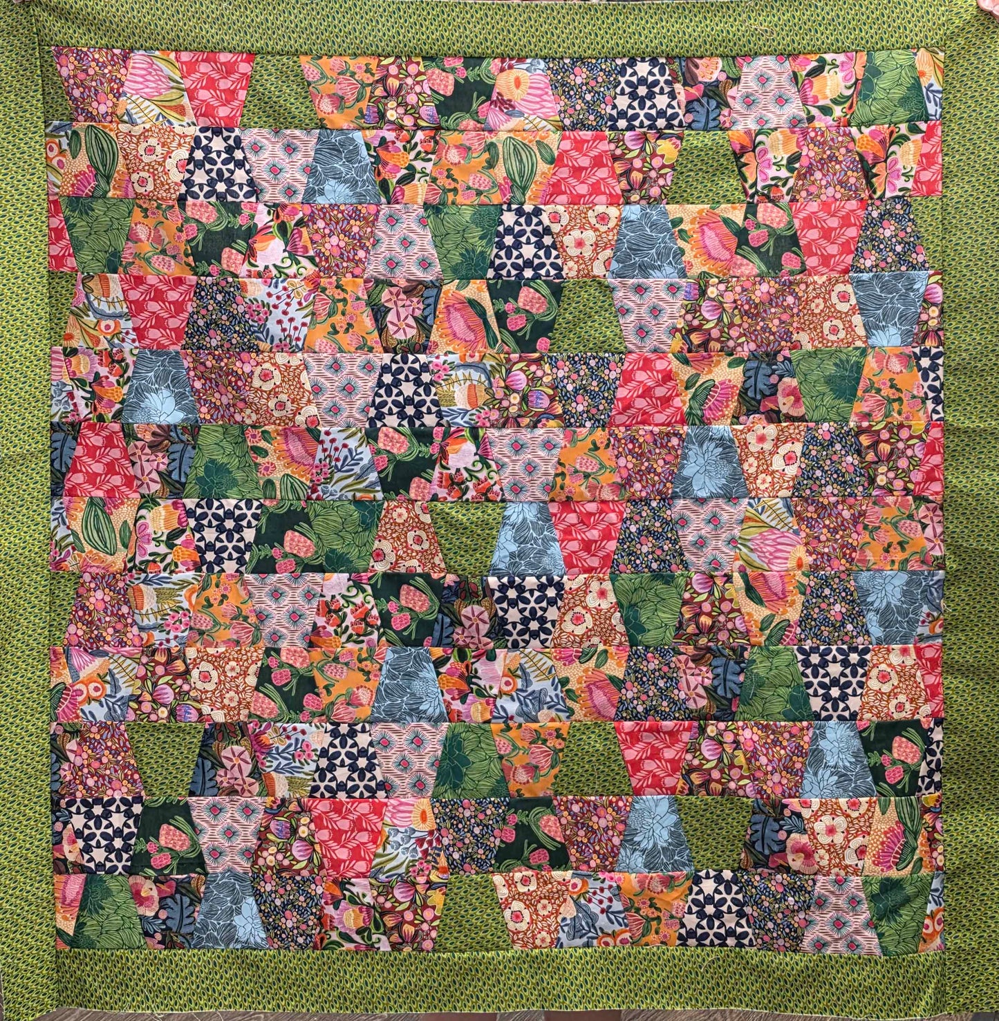 Tumbler Baby Quilt Kit featuring Paradise Blooms