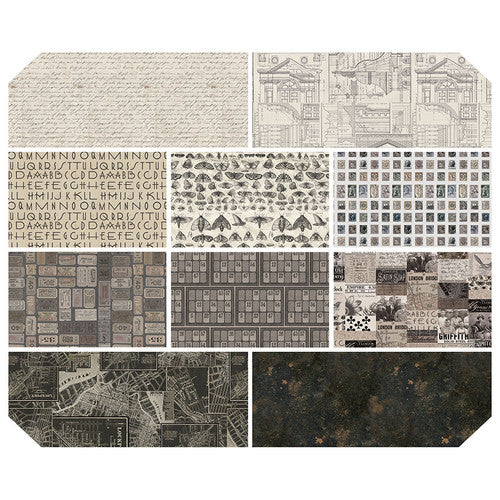 Tim Holtz Charcoal Palette - Fat Quarter Bundle