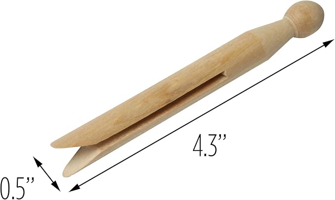 Round Wooden Clothespins