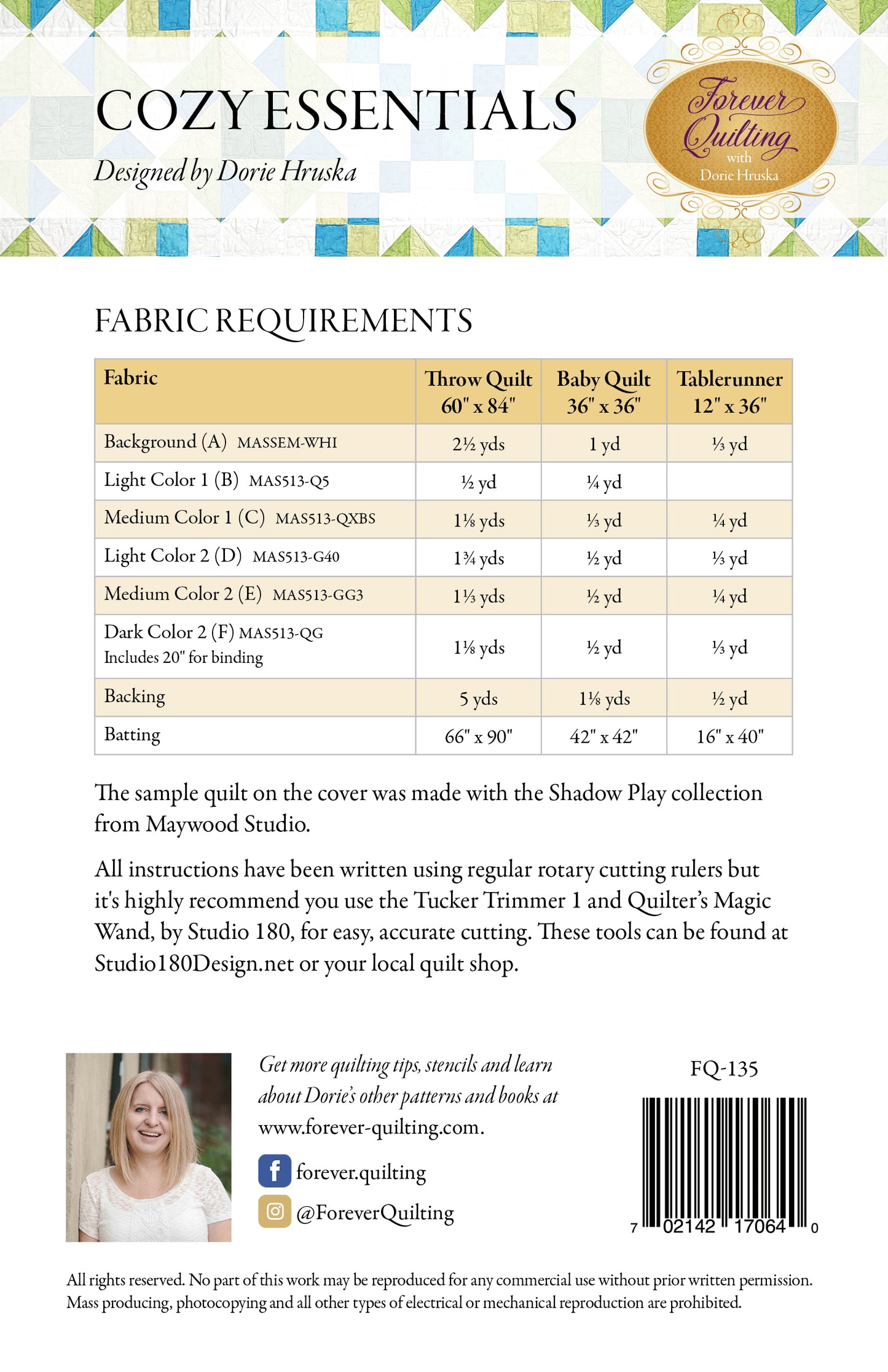 Cozy Essentials quilt pattern (pdf Download only)