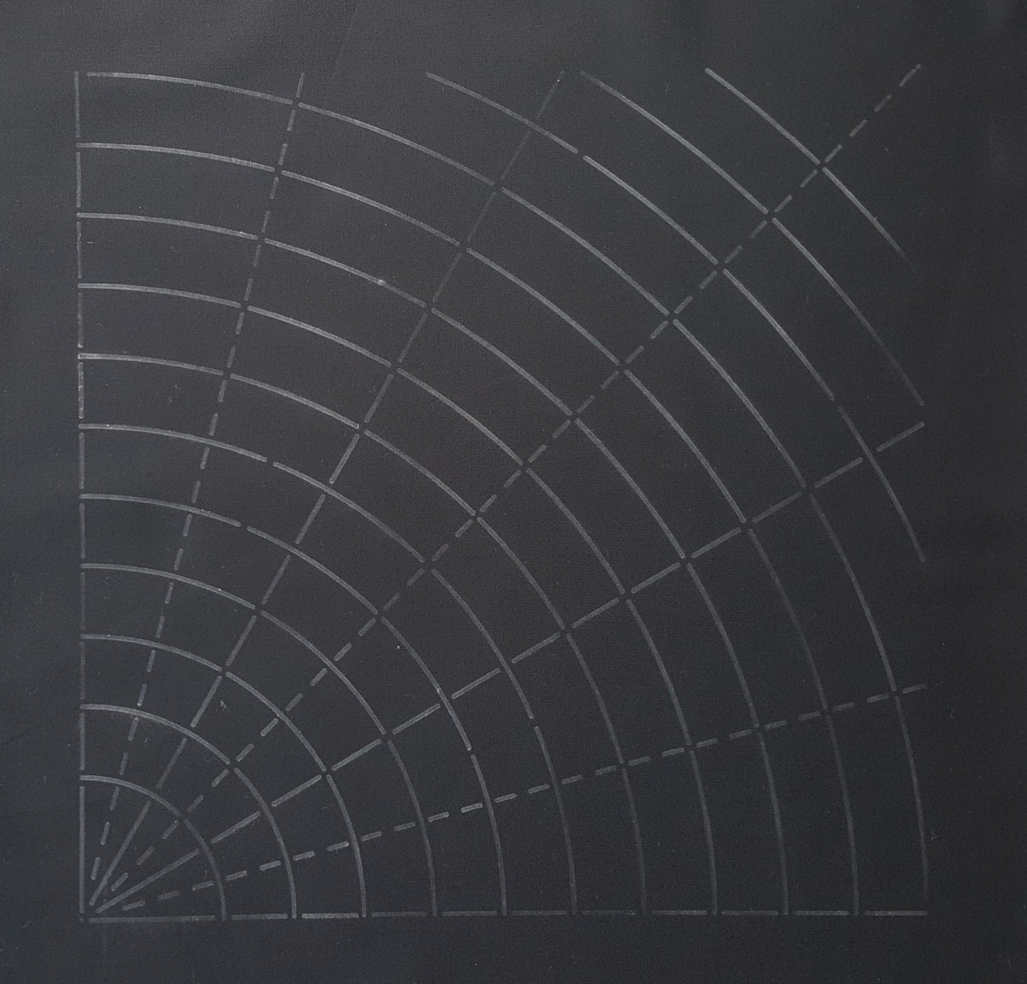 Quarter Circle & Rays Stencil (divided by 12 & 24)