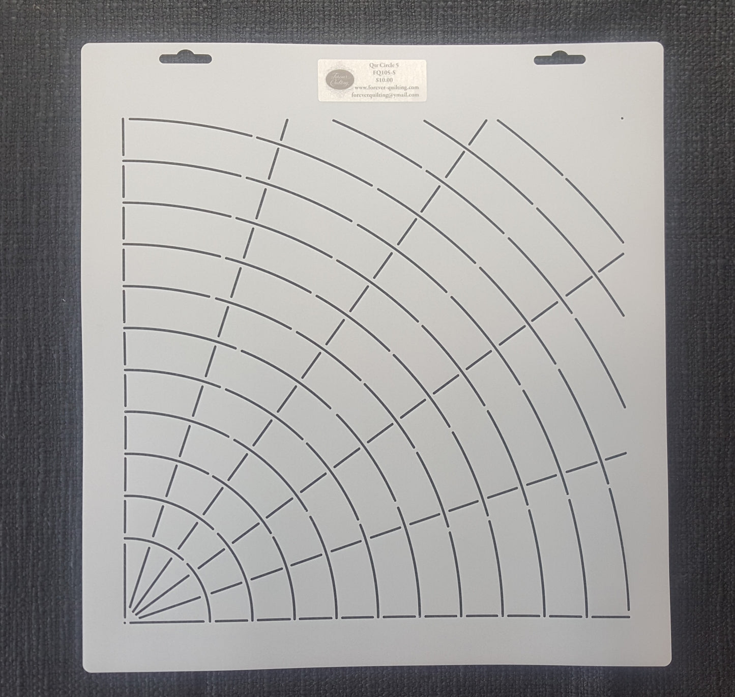 Quarter Circle & Rays Stencil (divided by 20)