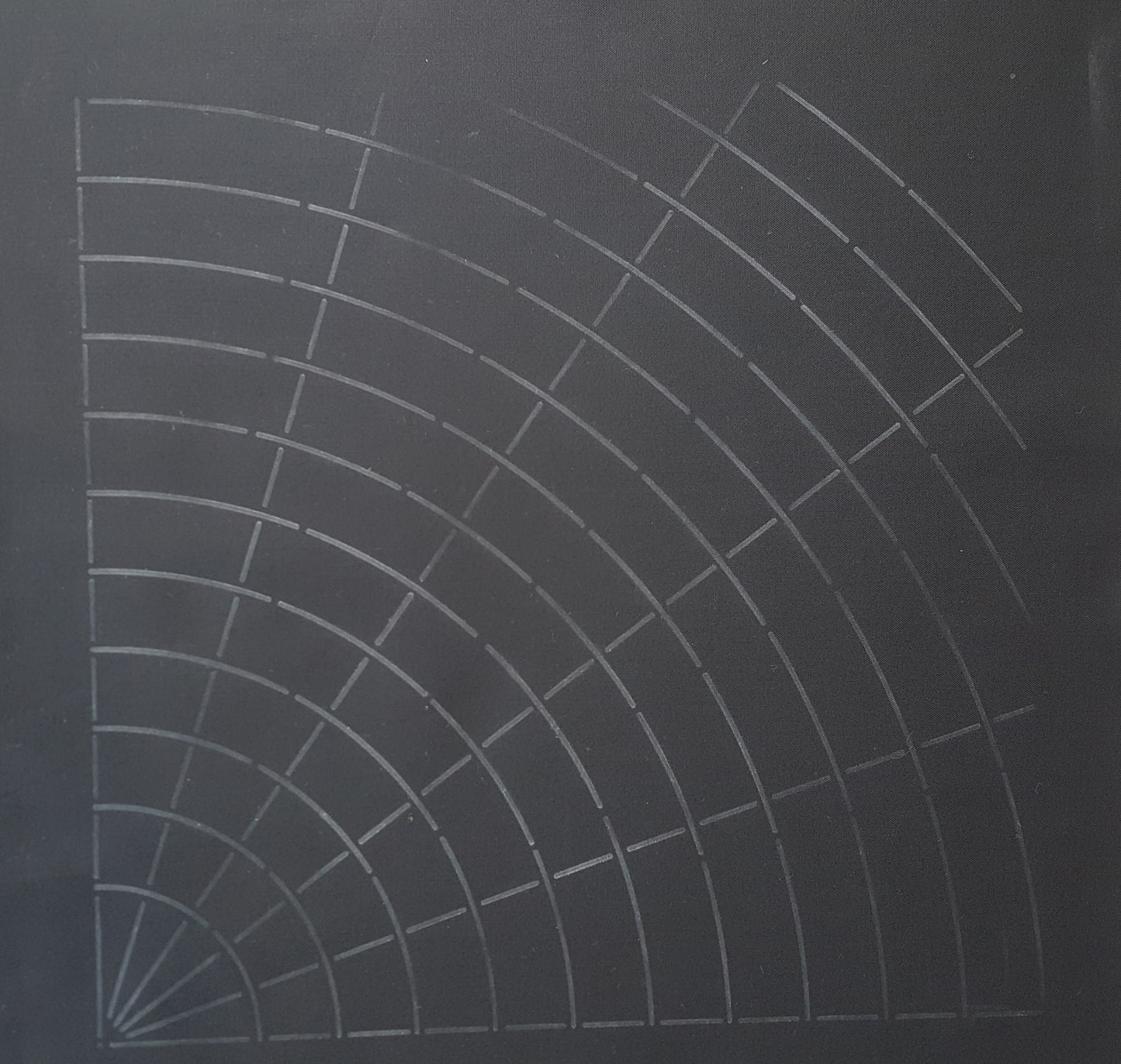 Quarter Circle & Rays Stencil (divided by 20)