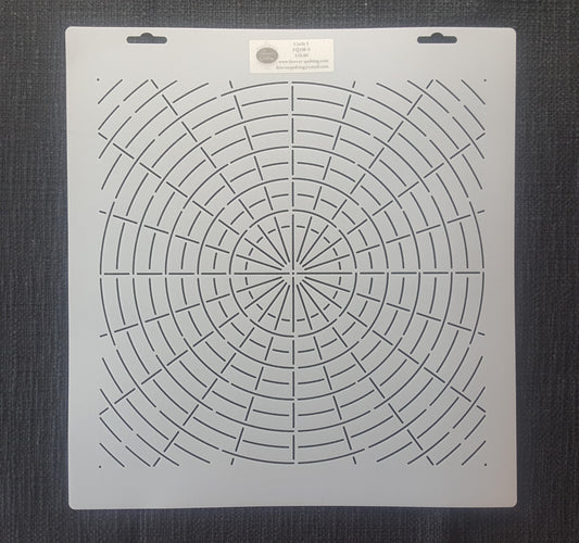 Circle & Rays Stencil (divided by 20)