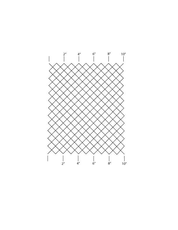 1" Square Grid Stencil