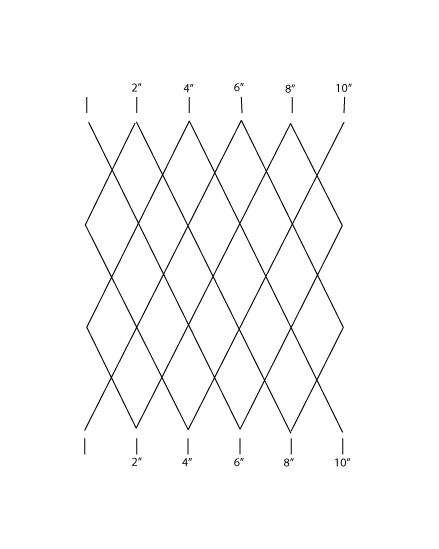 2" Diamond Grid Stencil