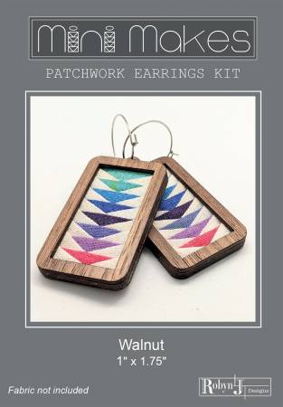 Mini-Makes Rectangle Earring Kit - Walnut