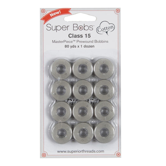 Super Bobs MasterPiece Cotton 80 yd Prewound Bobbins