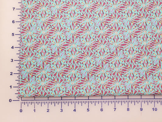 Aqua Flowers - Multi - P Carter Carpin's - Serious Whimsey